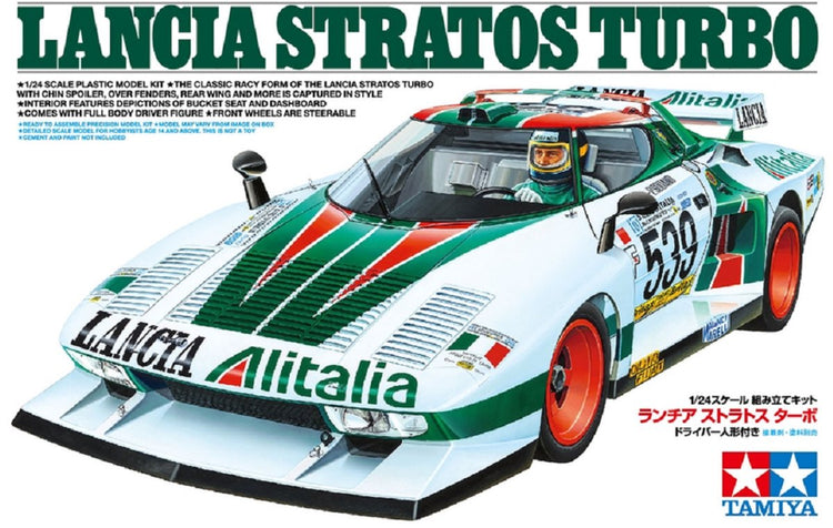 Tamiya Modellbausatzauto – 25210 Lancia Stratos Turbo Racing aus Kunststoff – 1:24 – Modellbau