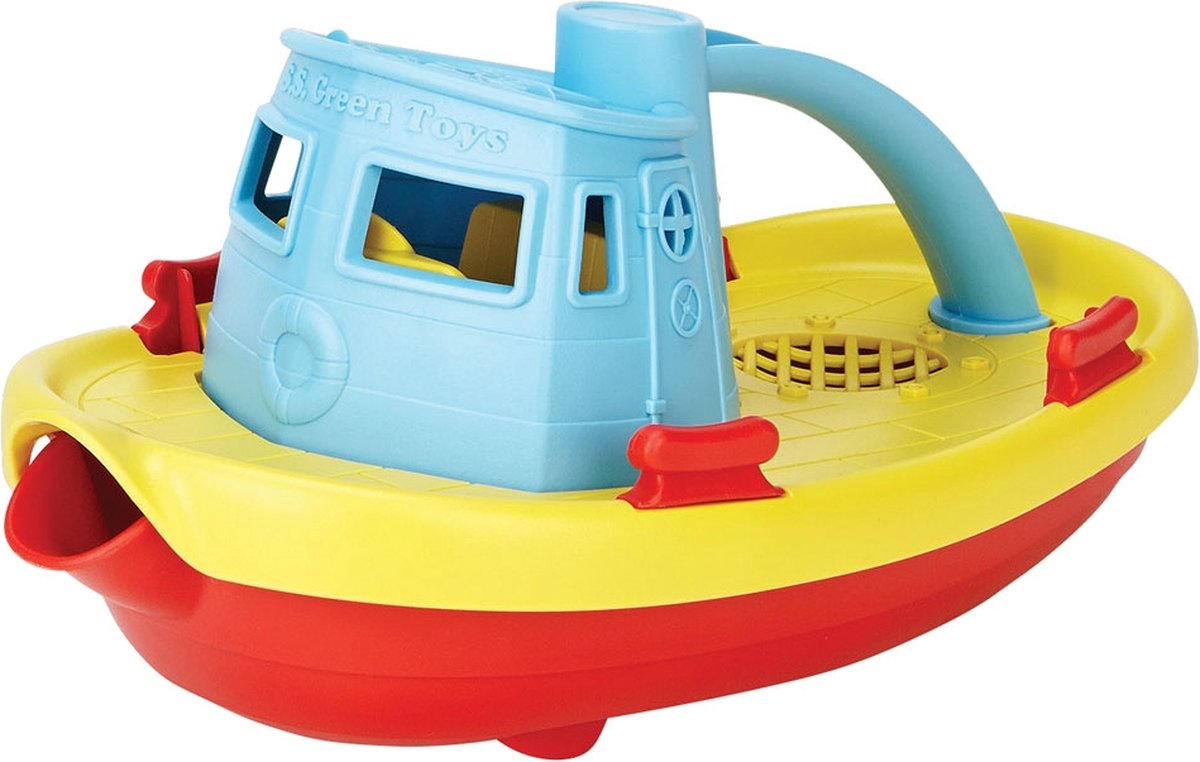 Grüne Spielzeug Green Toys Tugboat Blauw Geel