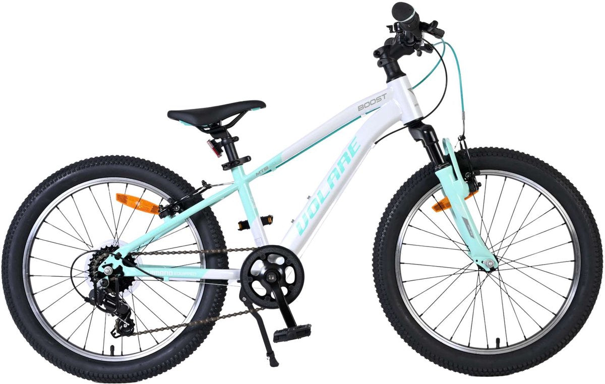 Volare Boost Kinderfahrrad – 20 Zoll – 7 Gänge – Weiß Mintgrün