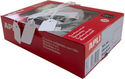 Apli Etiketten Draht 1000 Teile weiße Späne 7 x 19 mm (1000 Einheiten)