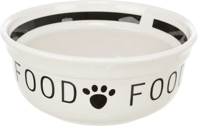 Trixie Food Bowl Hundefutter Keramik weiß schwarz