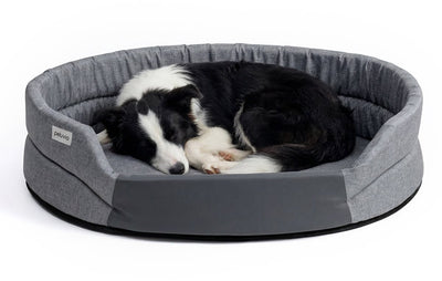 Peluvio arita – Hundebett wasserabweisend – Hundebett schmutzabweisend – Größe L – rutschfeste Unterseite – leicht, reisefreundlich – niedriger Einstieg ohne Kanten – langlebiger Schaumstoff – geruchsarm, leicht zu reinigen – Komfort für jeden Hund