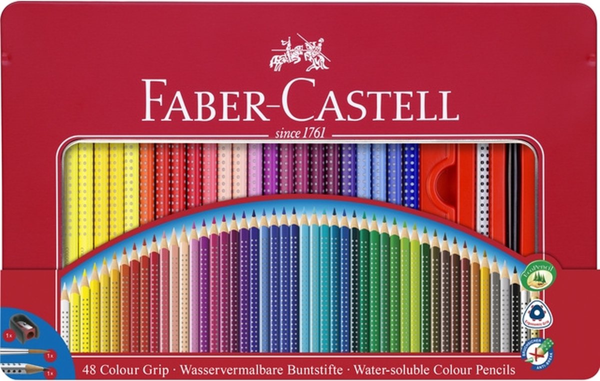 Faber Castell Faber Castell FC-112448 Farbiger Bleistift Griff Set A 48 Stücke