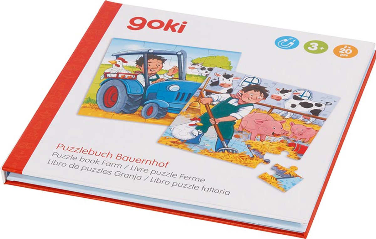 Goki Magnetic Jigsaw Puzzle Book Farm, 40.