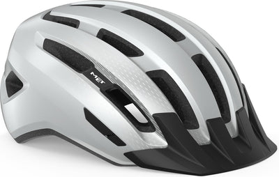 Mit Downtown Fahrradhelm Herren Damen – Fahrradhelm Rennrad Erwachsene – E-Bike – Trekking – Größe M L (58-61cm) – Weiß glänzend (Weiß)