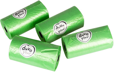 Duvo plus - dog poop bag - dog - poop bags eco biodegradable comfort pack 300 pcs - 23x33.3cm green - 300 pcs