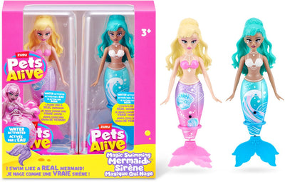 Pets Alive Magic Swimming Mermaid 2er-Pack (Muschel-Seewelle) von Zuru