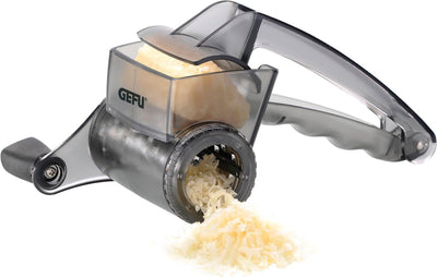 Gefu Rullare Trommelreibe 18,5 cm – 3 Trommeln – für Käse, Gemüse, Nüsse und Schokolade