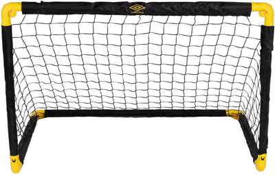 Umbro Fußballtor – Fußballtor 90 x 59 x 61 cm – faltbares Fußballtor – leicht zu verstauen – Fußball-Trainingstor für Kinder und Erwachsene – Kunststoff – Schwarz Gelb
