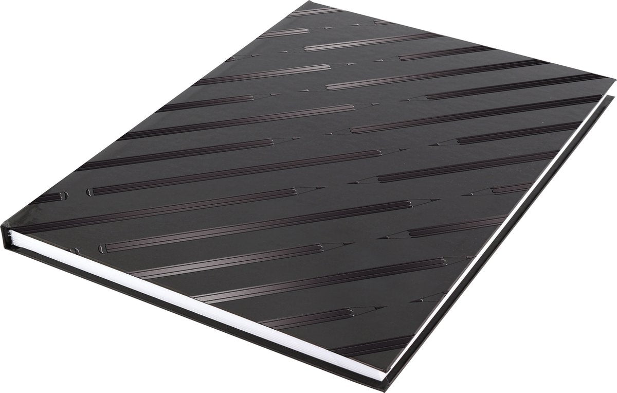 Kangaro-Schnullerbuch – A4 – Schwarz mit Design – 160 leere Seiten – 140-Gramm-Papier – Hardcover – K5584