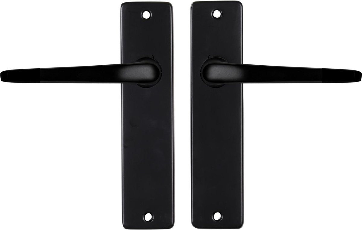 Starx Türgriff Schwarz - Türbeschläge - Türgriff mit Schild - Türgriff Daumen - 43 x 180 mm - ã˜ 18 mm