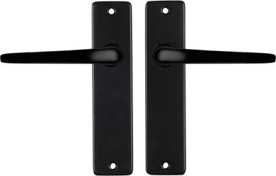 Starx Türgriff Schwarz - Türbeschläge - Türgriff mit Schild - Türgriff Daumen - 43 x 180 mm - ã˜ 18 mm