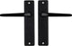 Starx Türgriff Schwarz - Türbeschläge - Türgriff mit Schild - Türgriff Daumen - 43 x 180 mm - ã˜ 18 mm