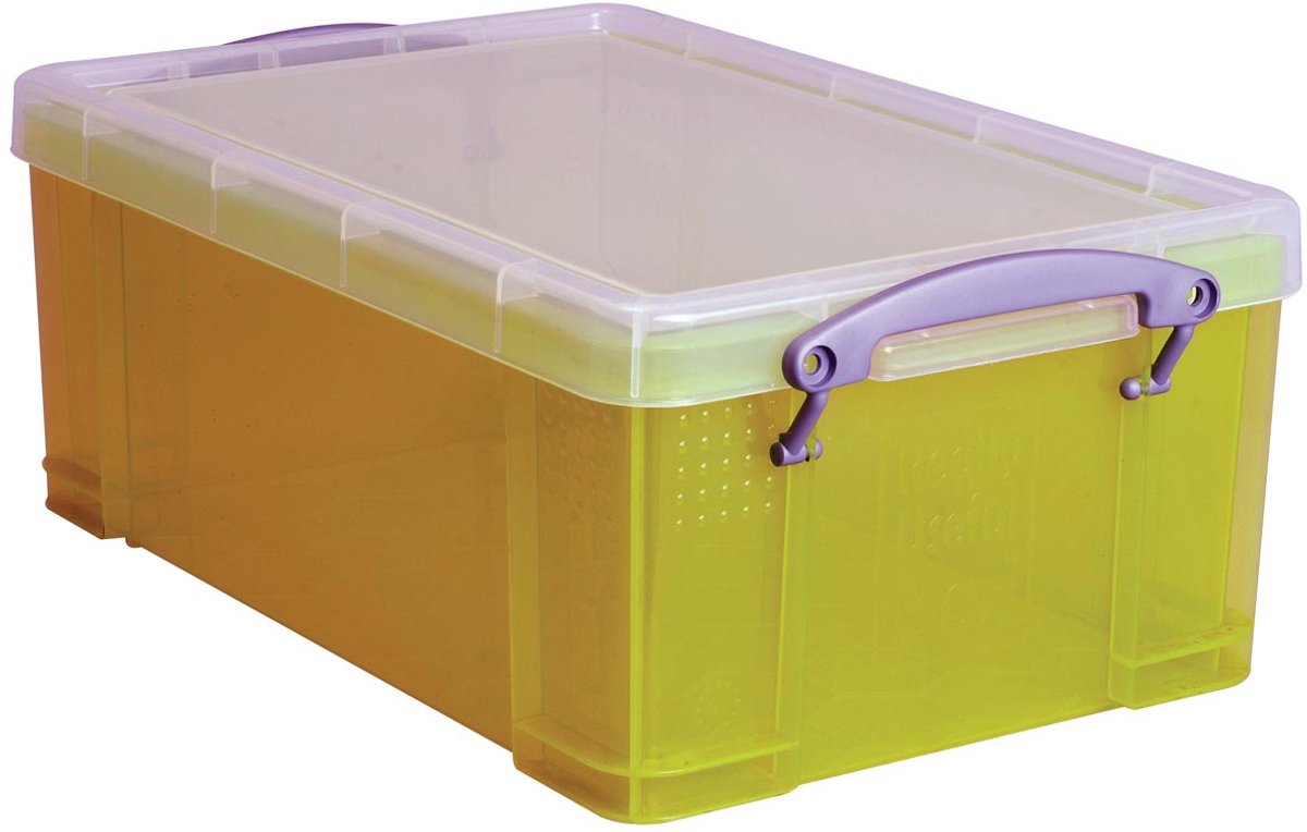 Wirklich nützliche Box 9 Liter transparent gelb