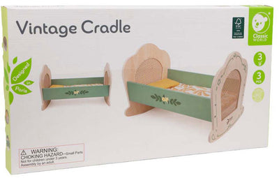 Klassische Vintage-Puppenwiege aus Holz