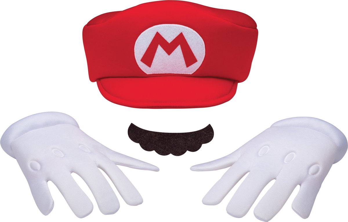 Disguise Nintendo – Super Mario Bros, Mario Elevated Child Zubehörset, Größe Einheitsgröße
