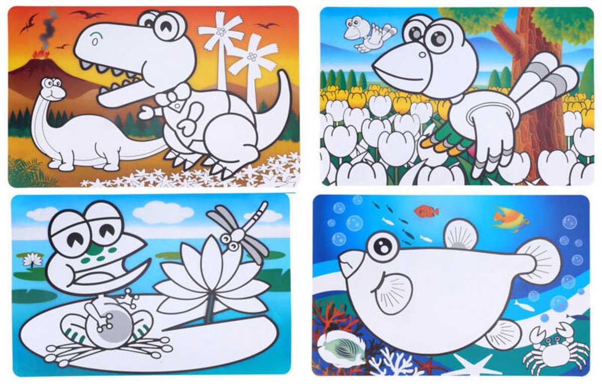 Placemat -Tiere, 12 -Set von 12