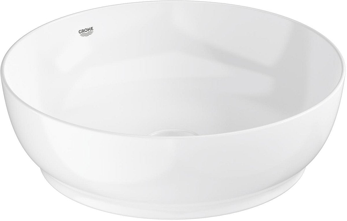 Grohe Essence Rundwaschbecken – 45 cm – ohne Überlauf – glänzende Keramik – Aquaceramic Hyperclean – Weiß