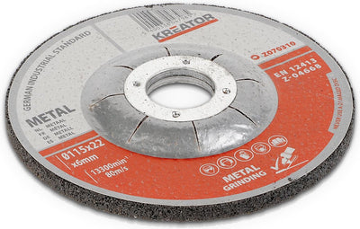 Kreator krt070310 Schleifscheibe – Metall – D115 – 6 mm – 2+1