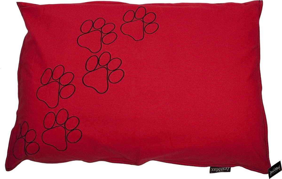 Lex Max Hundekissen Happy Feet rot – 100 x 70 cm