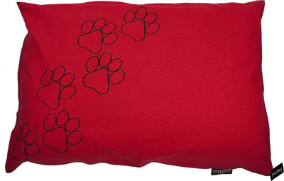 Lex Max Hundekissen Happy Feet rot – 100 x 70 cm