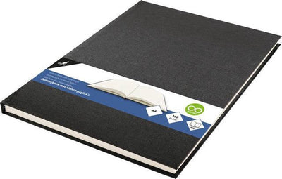 Kangaro - Dummy-Buch - A4 - Schwarz - 160 leere Seiten - 140 Gramm - Skizzenbuch - k-5305