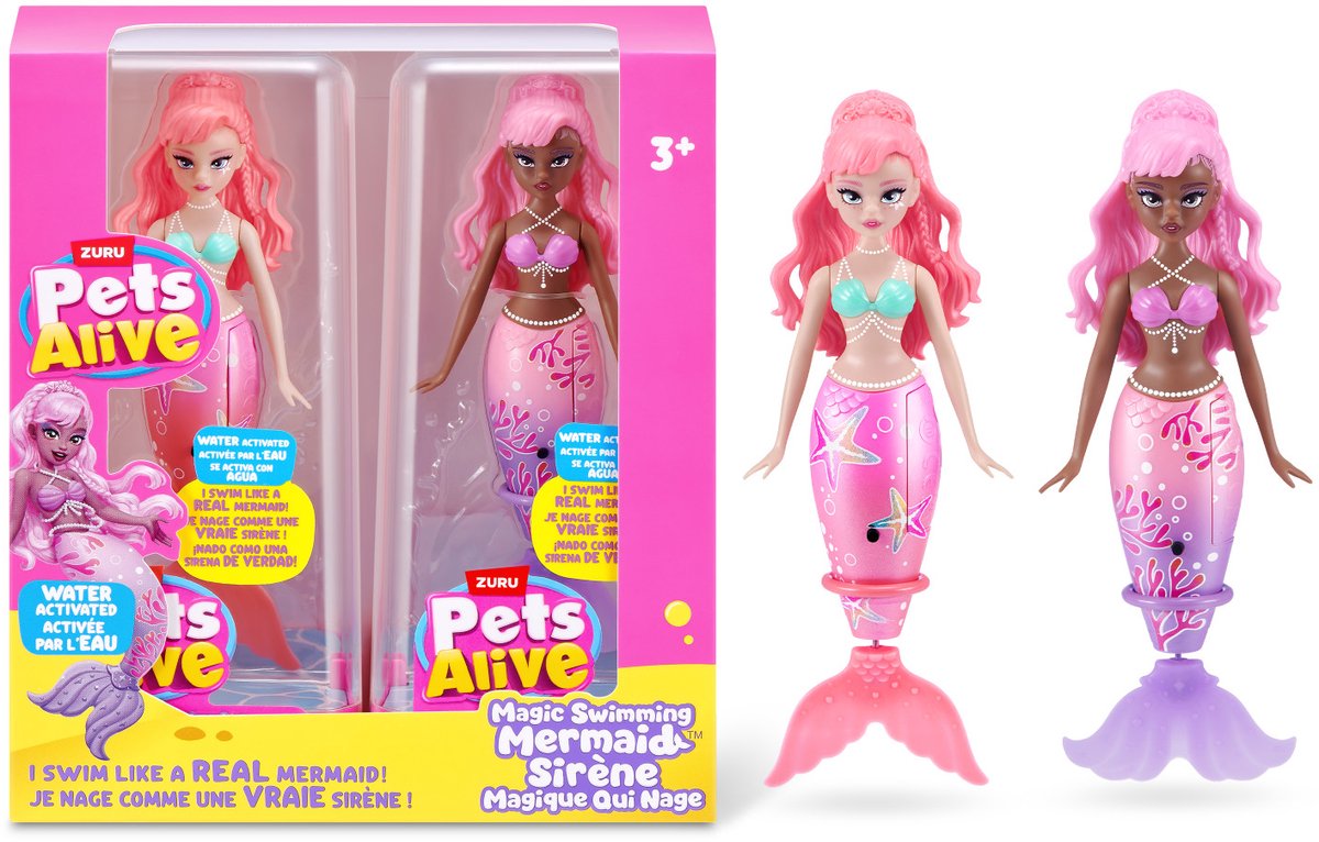 Pets Alive Magic Swimming Mermaid 2er-Pack (Seesternkoralle) von Zuru