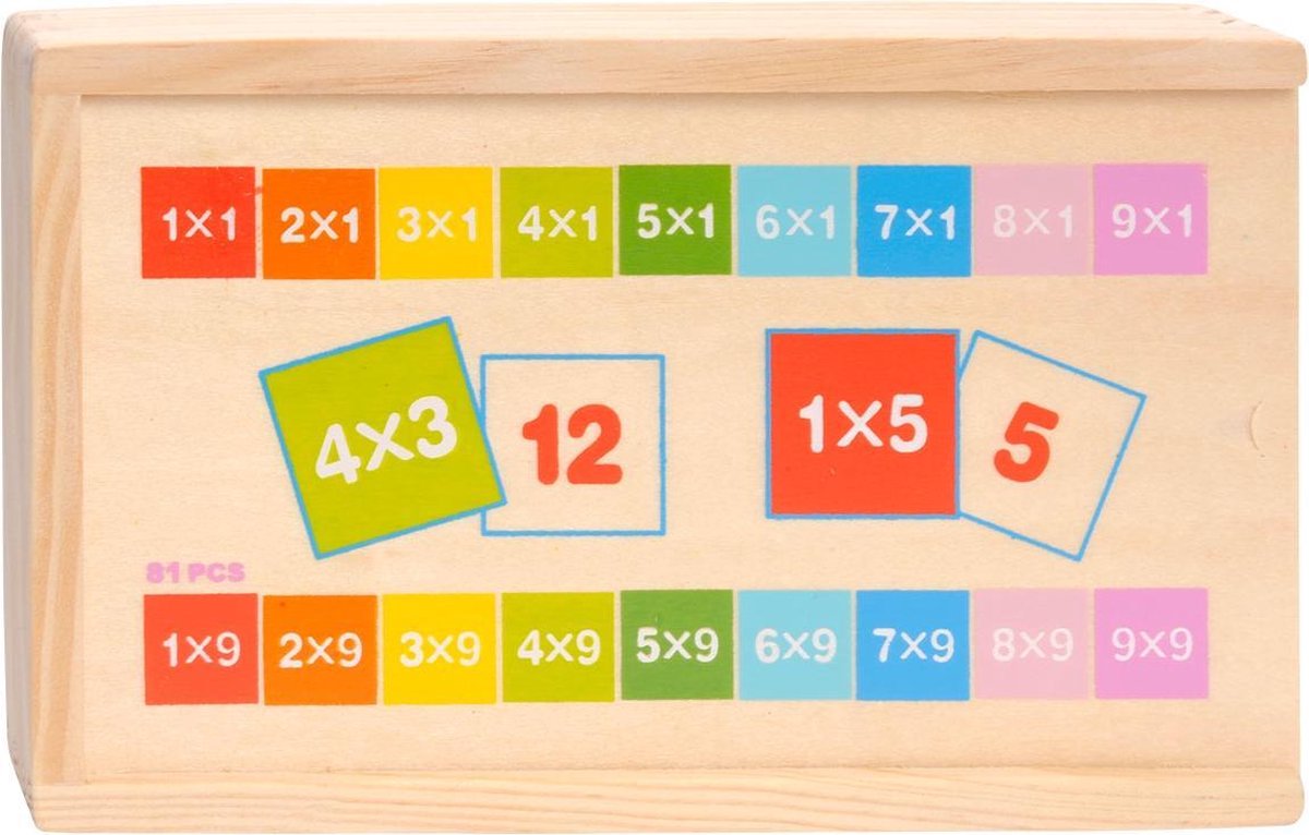 TOLDBRIGHT HOUTEN CARCULATION DOMINO -Multiplikation, 81DLG.