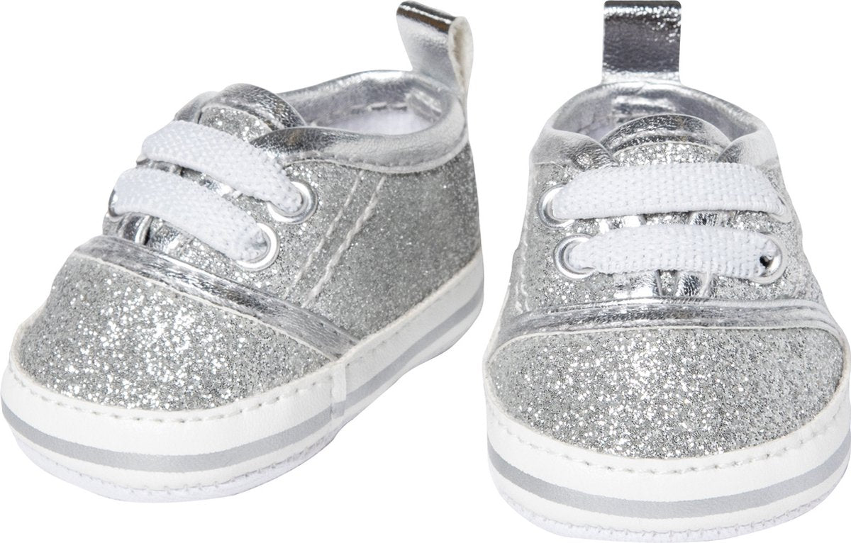 Heless Doll Sneakers Glitter Silber, 38-45 cm