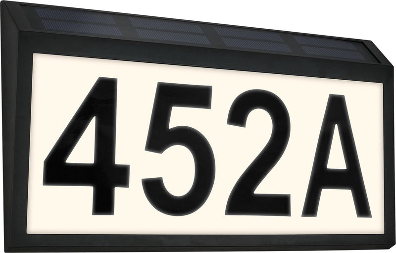 Briloner - Außenbeleuchtung - Hausnummernlampe - solarbetrieben - mit Dämmerungssensor - IP44 - inklusive Buchstaben und Zahlen - 18 x 18 x 3,5 cm - Schwarz