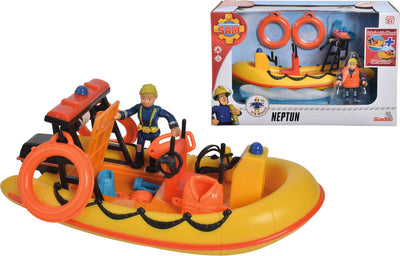 Simba - Feuerwehrmann Sam - Neptun, Boot inkl. Figur - Spielzeugfahrzeug
