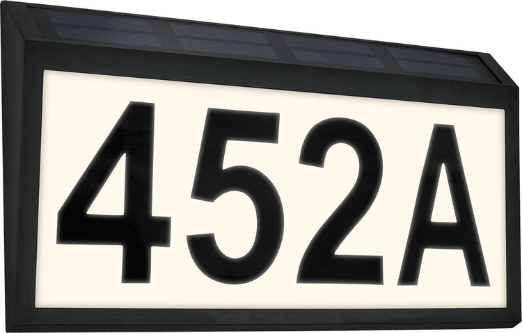 Briloner - Außenbeleuchtung - Hausnummernlampe - solarbetrieben - mit Dämmerungssensor - IP44 - inklusive Buchstaben und Zahlen - 18 x 18 x 3,5 cm - Schwarz