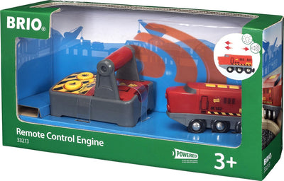 Brio rote RC-Zuglokomotive – mit Fernbedienung und Lichtsound – 33213