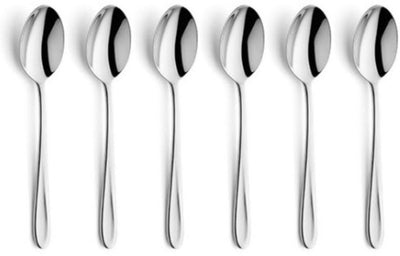 Amefa Monaco – 6-teiliges Teelöffel-Set – für 6 Personen – silberfarben – Edelstahl – spülmaschinenfest – 18 10 – 6 Personen