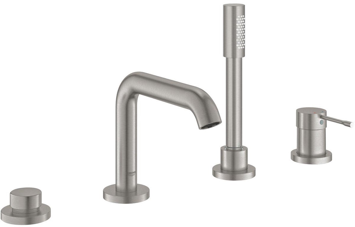 Grohe Essenz neue Vier-Loch-Badewannenrand-Kombination – Supersteel