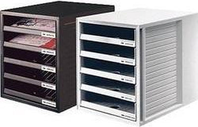 Kommode Han 1401-13 Kunststoff A4 27,5x32x33 schwarz 5 offene Schubladen