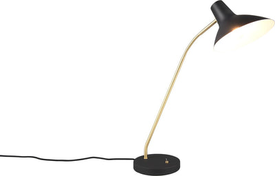 Trio Traveler - Tischleuchte - Schreibtischleuchte - Schwarz-Gold - exkl. 1x E27 4W - flexibel