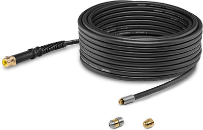 Kärcher PC 15 Abwasserschlauch-Set – Hochdruckreiniger-Zubehör – 15 Meter – verschiedene Düsen – flexibel