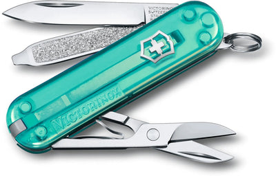 Victorinox klassisches SD transparentes Taschenmesser – Tropical Surf – 7 Funktionen