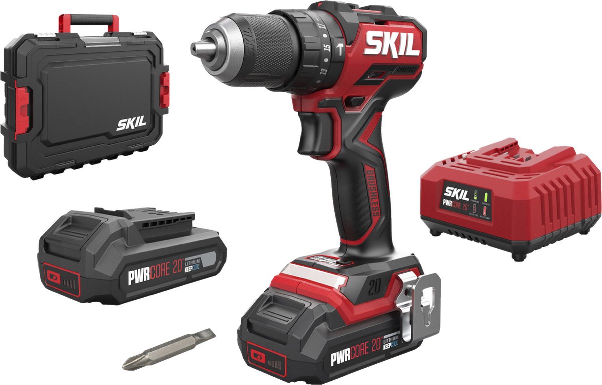 Skil - 3075hc - Schlagbohrmaschine - bürstenlos, inkl. 2 Akkus 2,0 Ah + Schnellladegerät