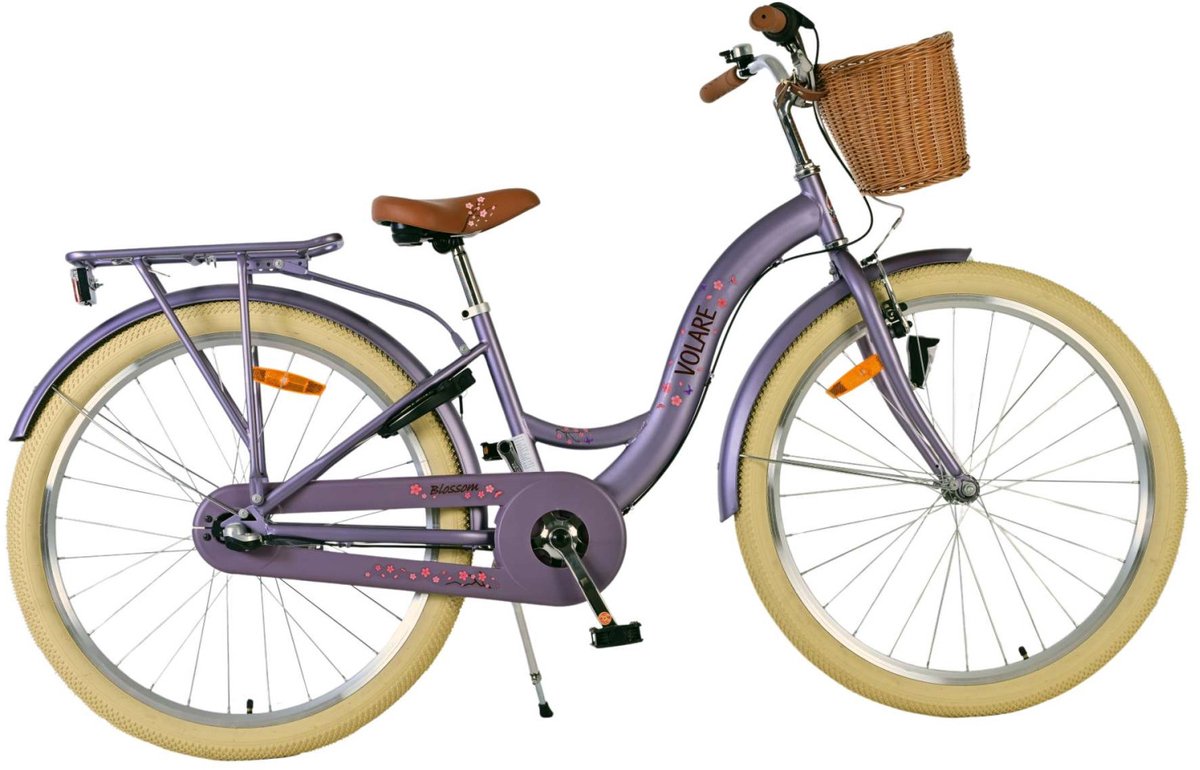 Volare Blossom Children's Bicycle - Mädchen - 26 Zoll - Lila - Nexus 3 Zahnräder