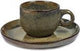 Serax - Sergio Herman Surface - Espressotasse + Untertasse - Indi Grey - 13 ø - 4 Stück