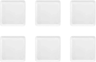 Medard de Noblat – Yaka weiß – quadratischer Speiseteller 25,5 x 25,5 cm – 6 Stück – Porzellan