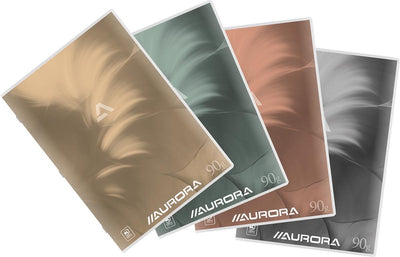 Aurora-Berichtsschrift 90, geheftet, handelsüblich kariert + blauer Rand, 72 Seiten, ft 21 x 29,7 cm 20 Stück