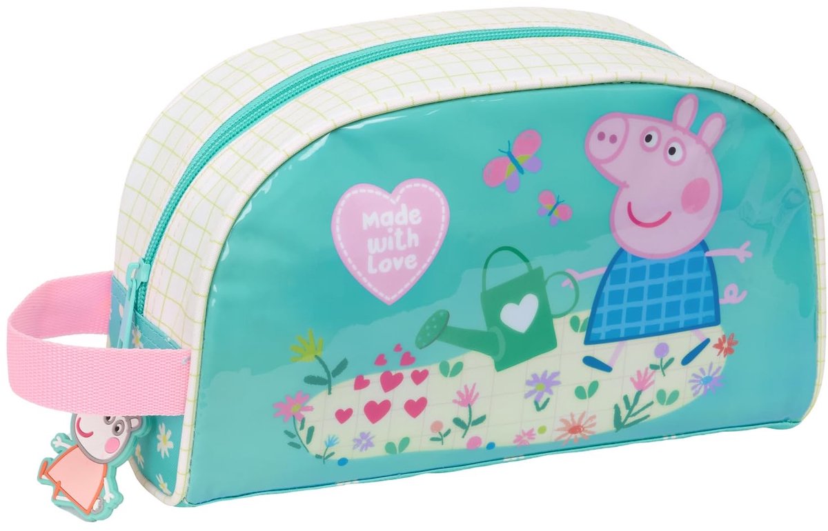 Safta Peppa Pig Federmäppchen mit hübschen Blumen, blauer Mann