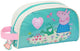 Safta Peppa Pig Federmäppchen mit hübschen Blumen, blauer Mann