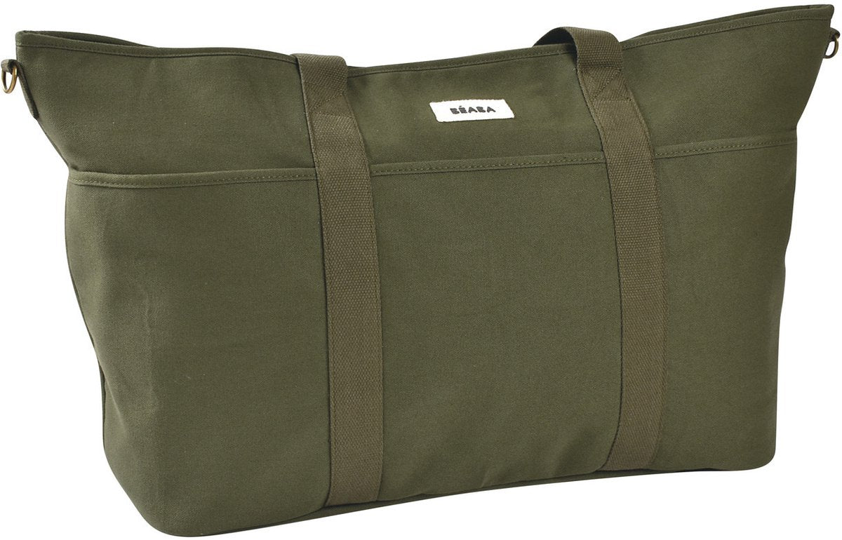 Béaba Madrid XXL Stilltasche – PFAS-freie Wickeltasche – Wickeltasche mit 11 Aufbewahrungsfächern – 65 x 18 x 34,5 cm – inklusive isothermischem Fach für Wickelauflage – Khaki