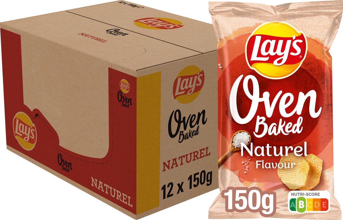 Lay's ofengebackene Naturchips – 12 x 150 Gramm