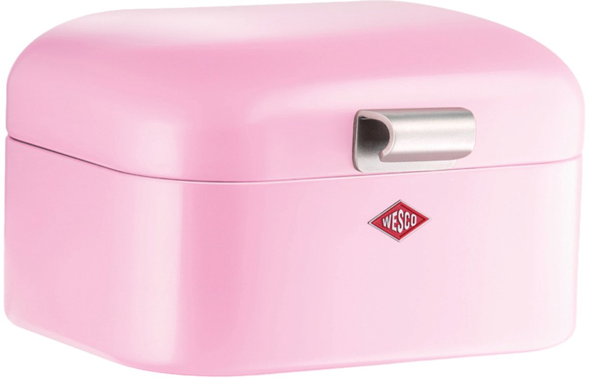 Wesco Mini Grandy Brotkasten | 2 Liter - Größe S | Metall - rosa | Brotkasten
