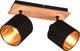 Rl Live Your Light Reality Tommy Spot – Holzfarbe – exkl. 2 x e14 - Rechteck - Schwarz-Gold